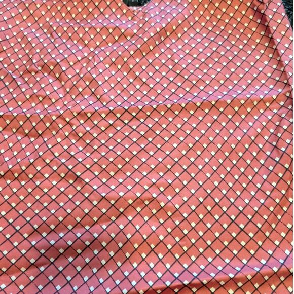 Theory Women's Colorblock Grid Silk Easy Slip Tank Top Rose Pink Multi Size P - Picture 4 of 9